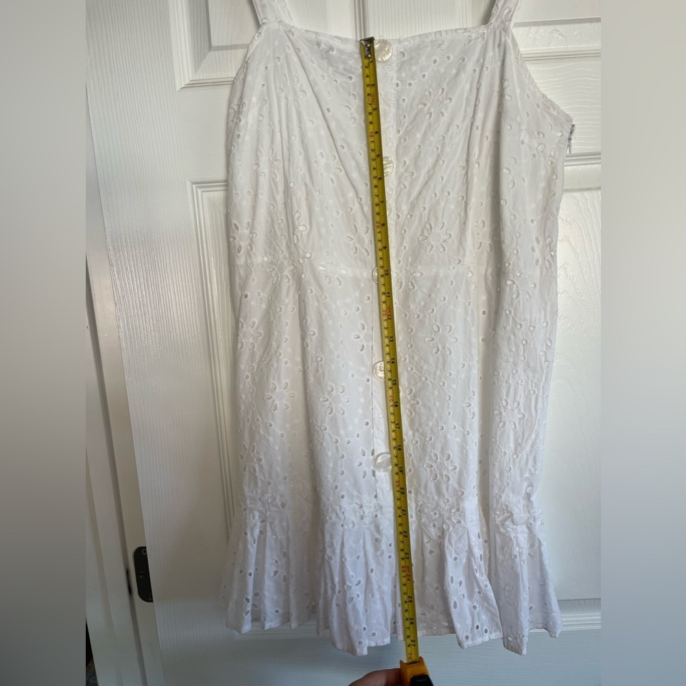 Alexis X Target Women's White Eyelet Lace Button Front Mini Dress - Picture 5 of 12